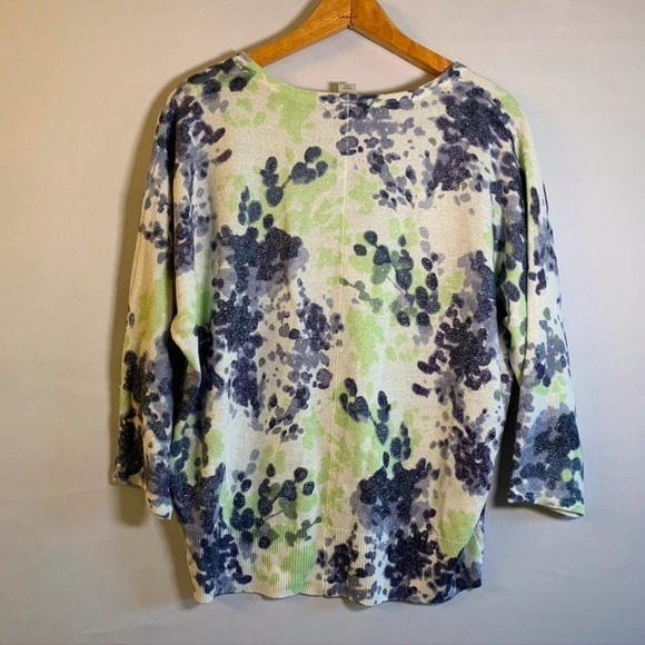 CHRISTOPHER & Banks Floral watercolor sweater M - Picture 7 of 9